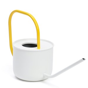 Arrosoir blanc et jaune