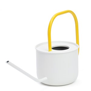 Arrosoir blanc et jaune