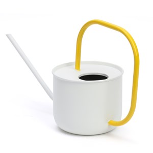 Arrosoir blanc et jaune