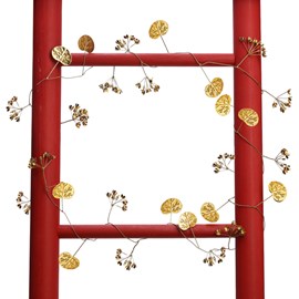 Guirlande fleurs et feuilles bronze