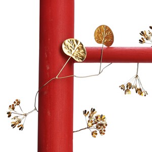 Guirlande fleurs et feuilles bronze