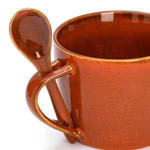 Bol à soupe avec couvercle Orange