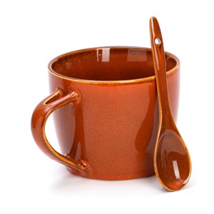 Bol à soupe avec couvercle Orange