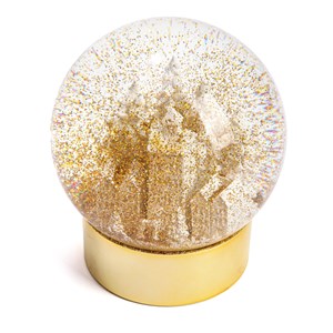 Boule à neige paillettes dorée