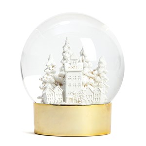 Boule à neige paillettes dorée