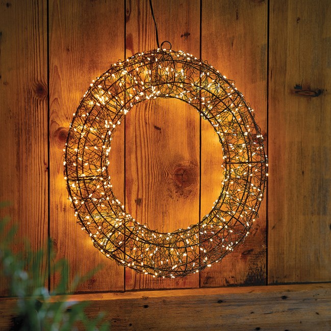 Couronne de Noël lumineuse