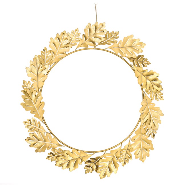 Couronne de Noël dorée