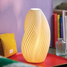 Lampe tornade en porcelaine