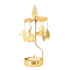 Bougeoir carrousel anges métal recyclé