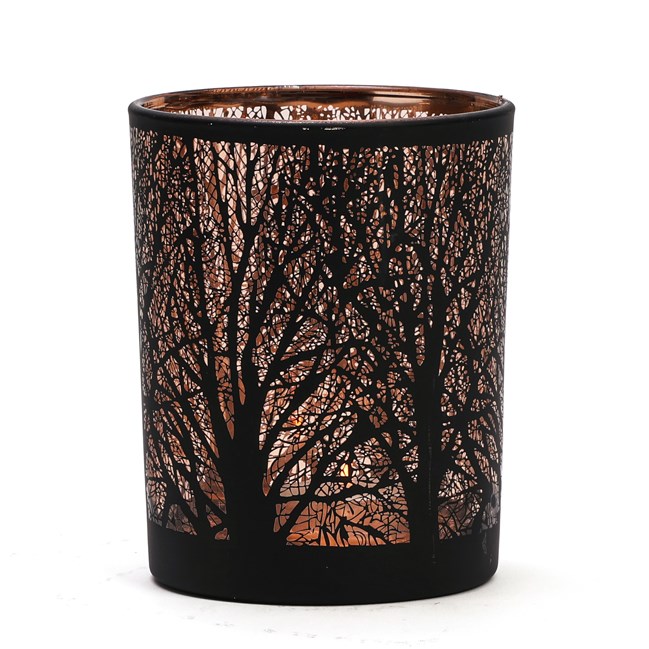 Photophore forêt en verre