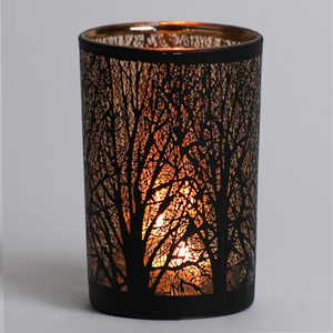 Photophore forêt en verre Grand modèle