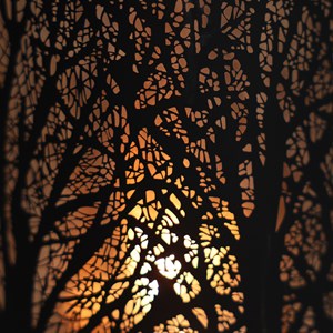 Photophore forêt en verre Grand modèle