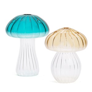 Vase champignon en verre