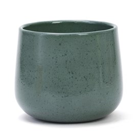 Cache pot en céramique vert 13 cm