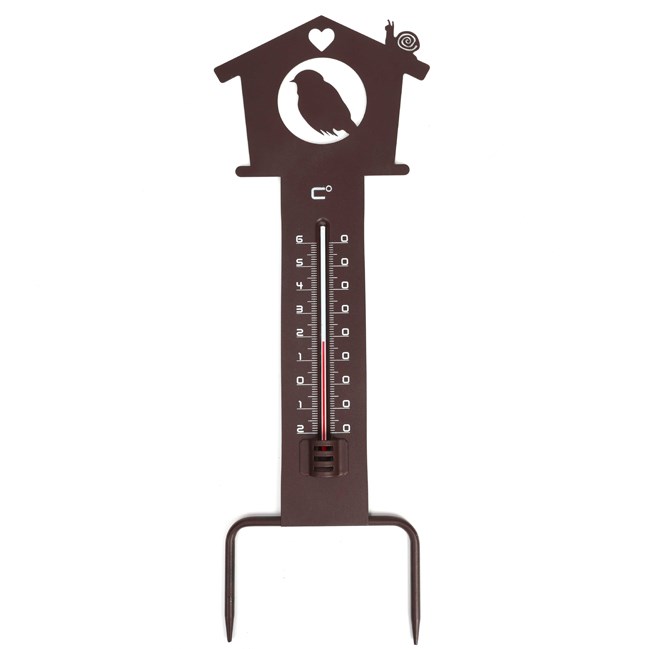 Thermomètre oiseau à planter