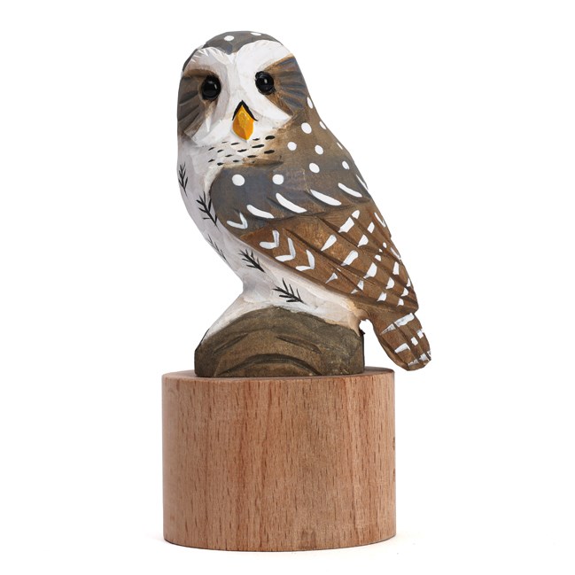 Oiseau détecteur de mouvement en bois