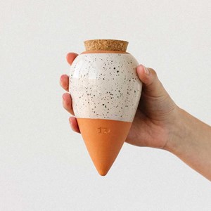 Olla en céramique Pépin Blanc grainé