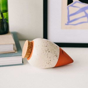 Olla en céramique Pépin Blanc grainé