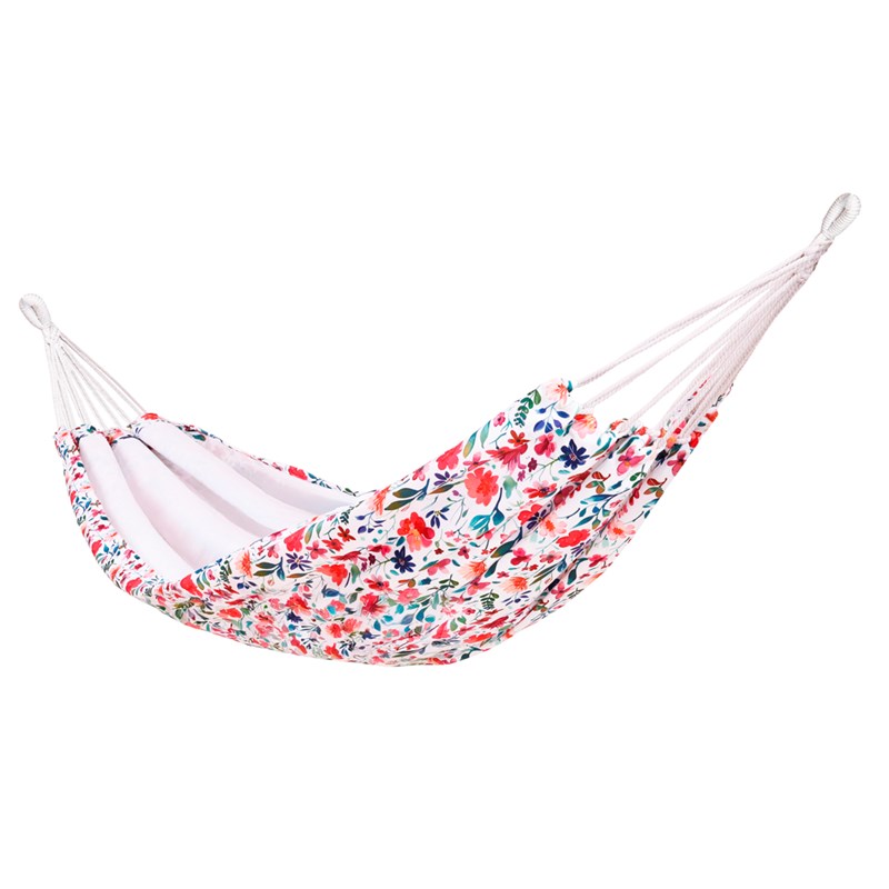 Hamac simple imprimé fleuri en coton