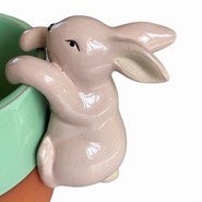 Décoration animal en céramique à accrocher sur un pot de fleurs