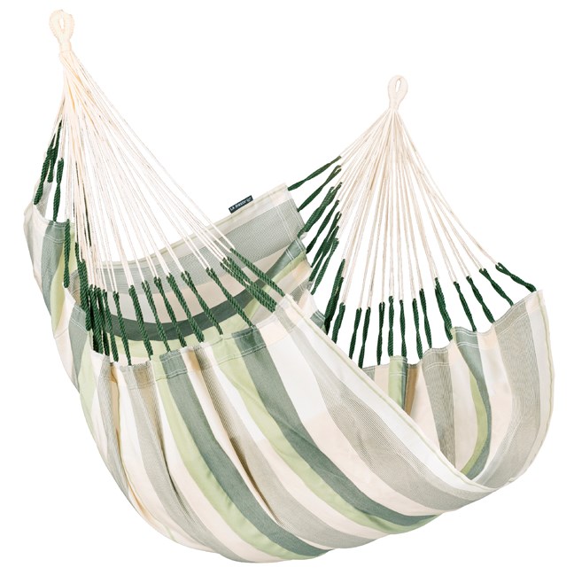 Chaise hamac simple Cumbia Outdoor comfort La Siesta bayadère vert