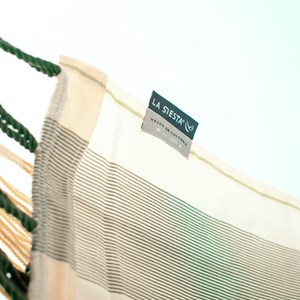 Chaise hamac simple Cumbia Outdoor comfort La Siesta bayadère vert