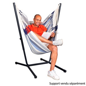 Chaise hamac simple Cumbia Outdoor comfort La Siesta bayadère bleu