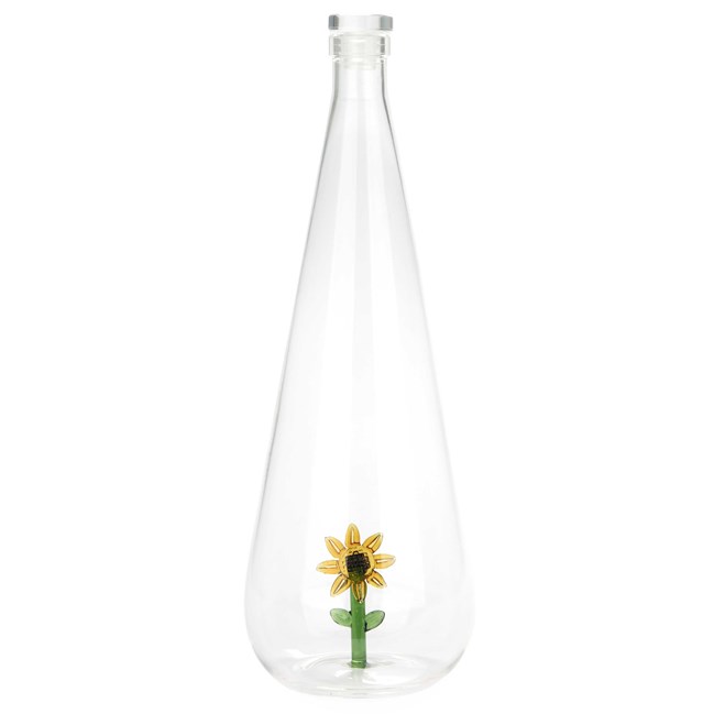 Bouteille Botanical artisanale en verre borosilicate 1L