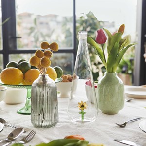 Bouteille Botanical artisanale en verre borosilicate 1L Tournesol