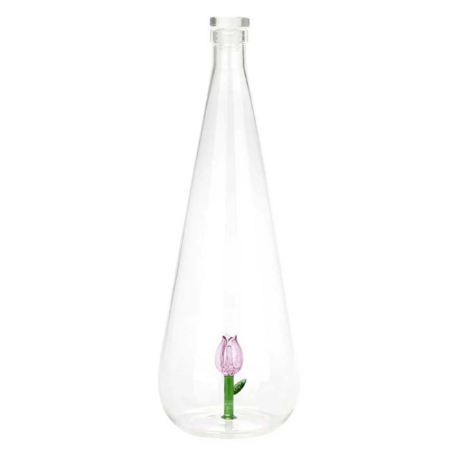 Bouteille Botanical artisanale en verre borosilicate 1L