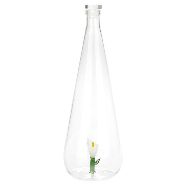 Bouteille Botanical artisanale en verre borosilicate 1L