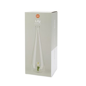Bouteille Botanical artisanale en verre borosilicate 1L Arum blanc