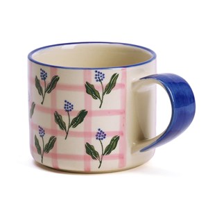 Mug artisanal en céramique peint à la main Rose