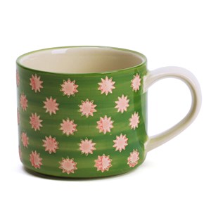 Mug artisanal en céramique peint à la main Vert