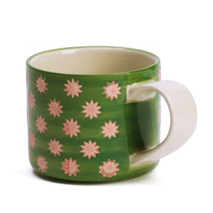 Mug artisanal en céramique peint à la main Vert