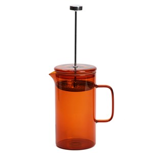 Cafetière à piston en verre borosilicate avec filtre inox