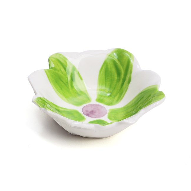 Coupelle fleur artisanale en céramique peinte 9 cm