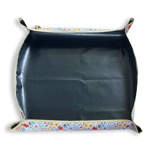 Tapis de rempotage pliable et imperméable motif fleuri 74 x 74 cm