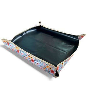 Tapis de rempotage pliable et imperméable motif fleuri 74 x 74 cm