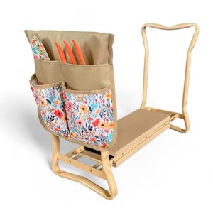 Banc de jardinage 2 en 1 pliable en métal