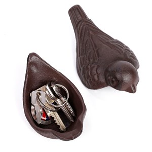 Caché clé oiseau en fonte