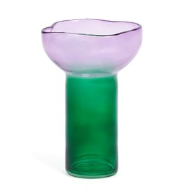 Vase en verre coloré forme tulipe Decoris