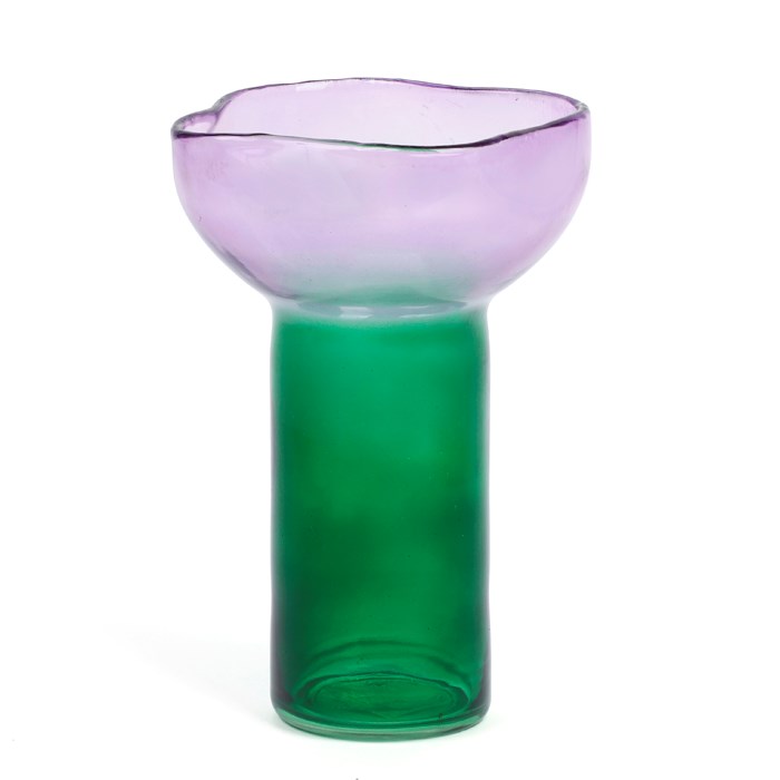 Decoris - Vase en verre coloré forme tulipe Decoris