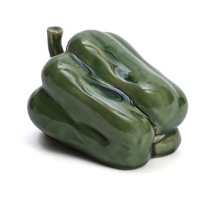 Légume décoration de table artisanale en céramique Poivron vert