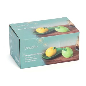 Salière et poivrier citron en dolomite