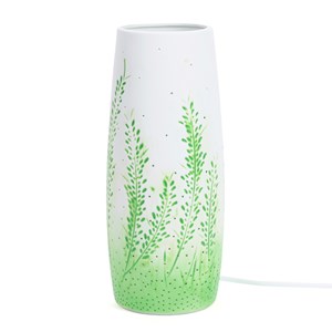 Lampe de table en porcelaine ajourée motif végétal