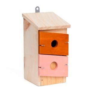 Nichoir en bois de pin artisanal adapté à plusieurs espèces d'oiseaux