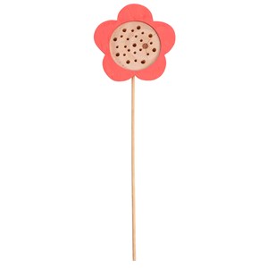 Tuteur artisanal pour le jardin avec hôtel à insectes intégré en bois de pin