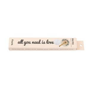 Éventail pliant rond en bois FSC All You Need Is Love