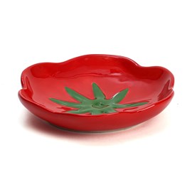 Assiette trompe-l'oeil tomate Dolce Vita en dolomite